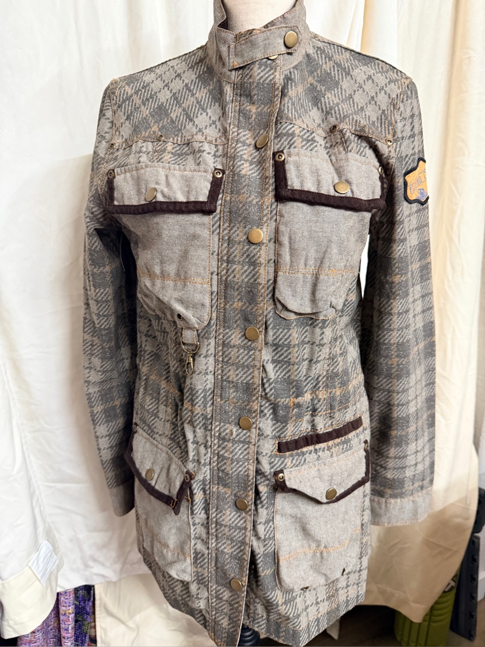 Double D Ranch Plaid Utility Jacket
